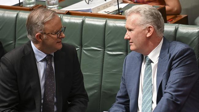 The Opposition has criticised the response of Prime Minister, Anthony Albanese and Workplace Minister Tony Burke to the CFMEU scandal. Picture: NewsWire / Martin Ollman