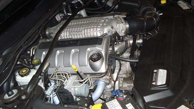 One of the stolen engines identified during the police investigation.