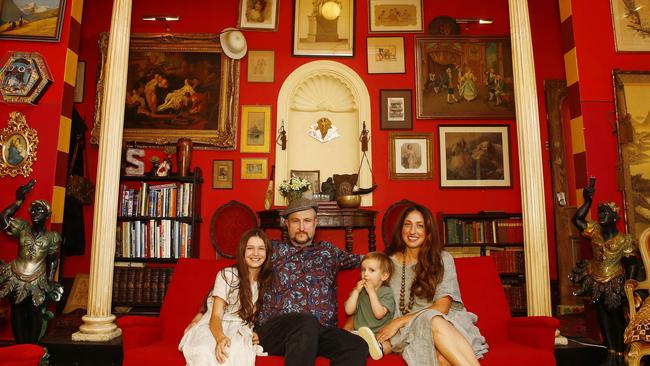 L to R: Arabella, Arnie, Ben and Lorraine Arnold in their main living area. Picture: John Appleyard