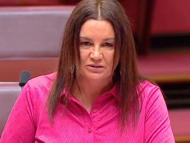 Jacqui Lambie speaking in the Senate on Monday.