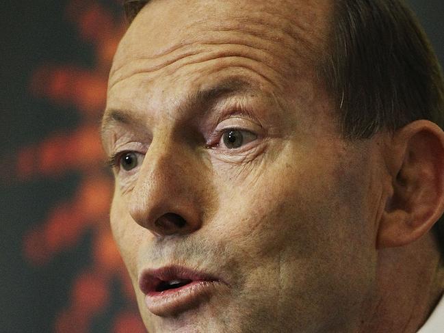 CANBERRA, AUSTRALIA - MAY 07: Prime Minister Tony Abbott speaks during the official launch of the Australian Commonwealth Games Netball Team at Parliament House on May 7, 2014 in Canberra, Australia. (Photo by Stefan Postles/Getty Images)