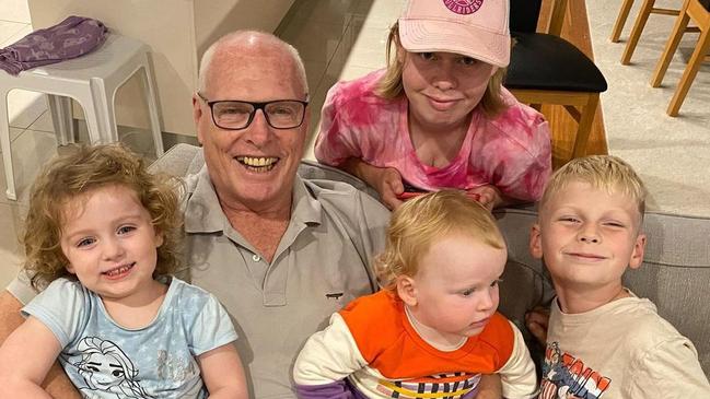 Jim Molan celebrating a birthday with his family despite his health struggles.