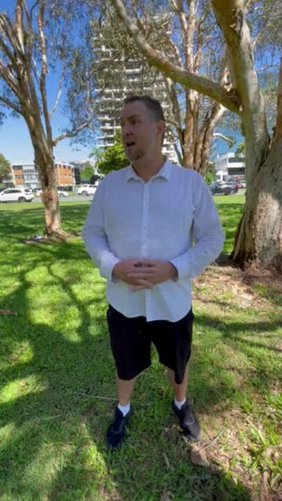 Save Our Spit spokesperson Luke Sorensen on Carey Park.