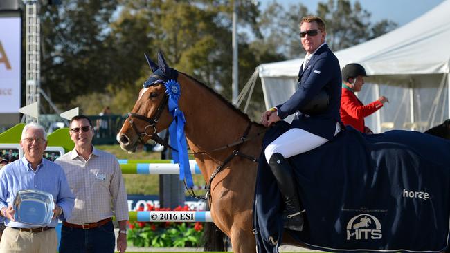 Scott Keach after winning the FEI Ocala grand prix.