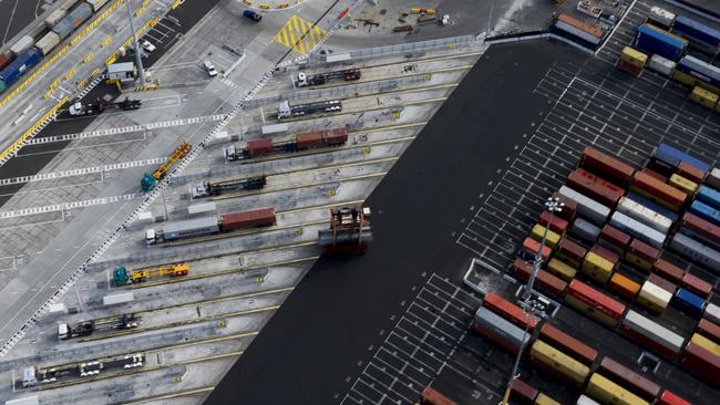 An aerial view of Port Botany.Photos:  Chris McKeen