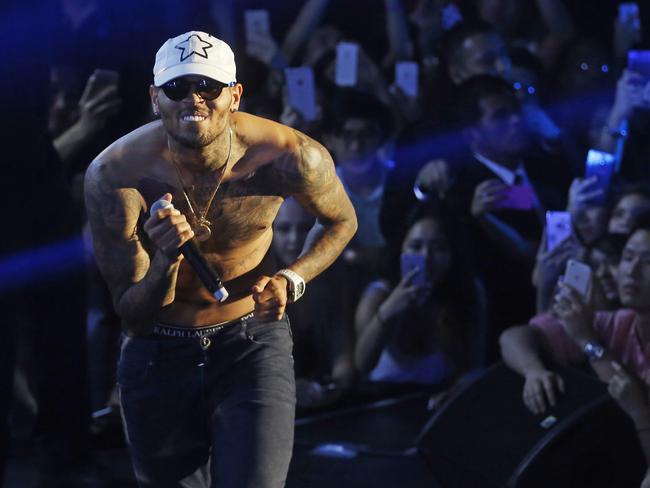 Chris Brown’s Australian tour is in question after he was denied entry to Australia. Picture: Kin Cheung