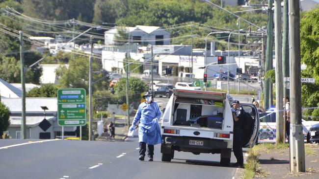 Scene of Crime officers begin their investigation at the scene of a fatal shooting in North Toowoomba on February 26, 2025.