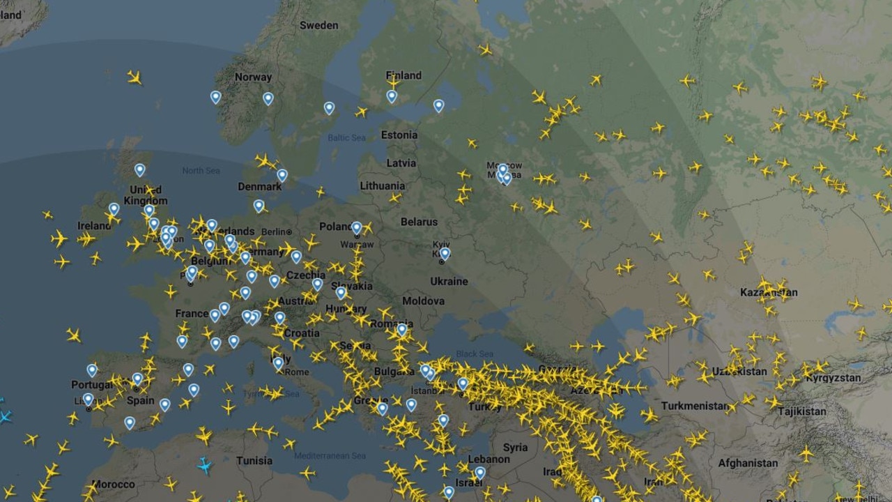 Airlines are avoiding Moldovan airspace. Picture: Flightradar24