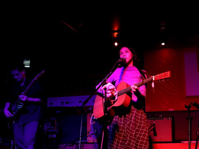 Clara Benin performs at The Lansdowne Hotel at SXSW Sydney on October 17, 2024 - one day prior to a clash between artists and College students at the same venue. Picture: Brendon Thorne/Getty Images for SXSW Sydney