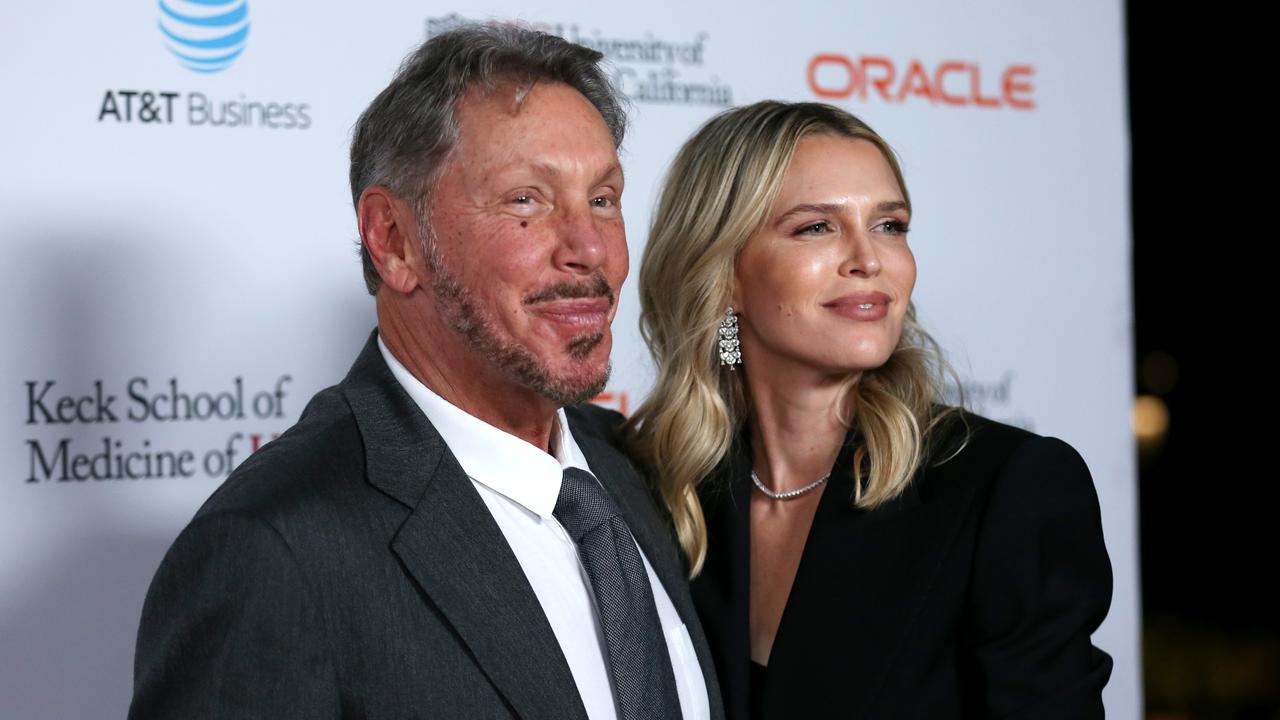 Larry Ellison and Sara Foster. (Photo by Phillip Faraone/Getty Images)