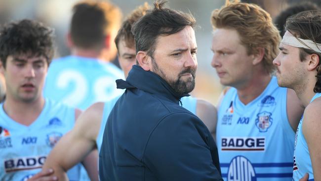 Sacred Heart Old Collegians coach Steve Kay was thrilled with his side’s performance against Broadview on Saturday. Picture: Dean Martin