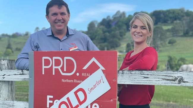 Rob Horder, principal estate agent at PRD Northern Rivers, and sales associate Shinae Mascolo. Photo: PRD Northern Rivers.