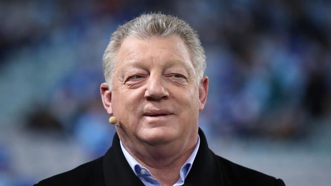 SYDNEY, AUSTRALIA - JULY 10: Phil Gould smiles during a tv broadcast before game three of the 2019 State of Origin series between the New South Wales Blues and the Queensland Maroons at ANZ Stadium on July 10, 2019 in Sydney, Australia. (Photo by Mark Metcalfe/Getty Images)