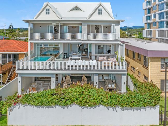 Mick Fanning and partner Breanna Randall have listed their beachfront investment at Bilinga.