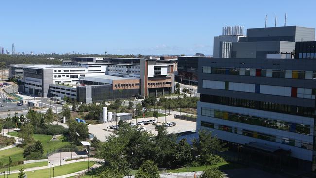 The Gold Coast Private Hospital, as seen from the rear of the Gold Coast University Hospital. Picture: Glenn Hampson.