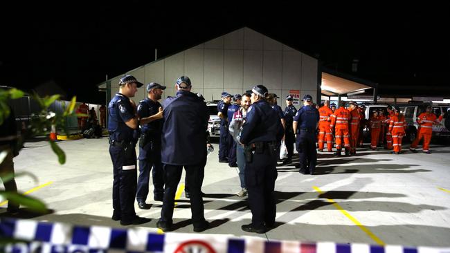 Police officers on a search job at Nerang - more are needed in the hinterland. Picture: Regi Varghese