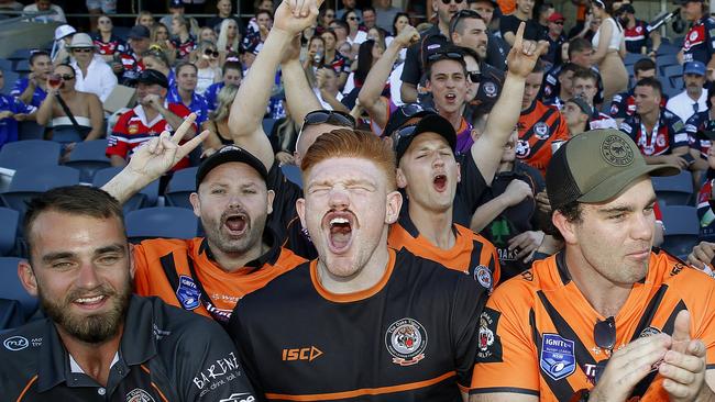 Tigers fans find their voice. Picture: John Appleyard