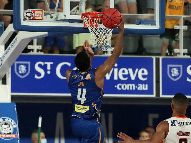 The Brisbane Bullets will have to dig deep after losing American import Vic Law for the rest of the season with an ankle injury. Picture: Jono Searle/Getty Images