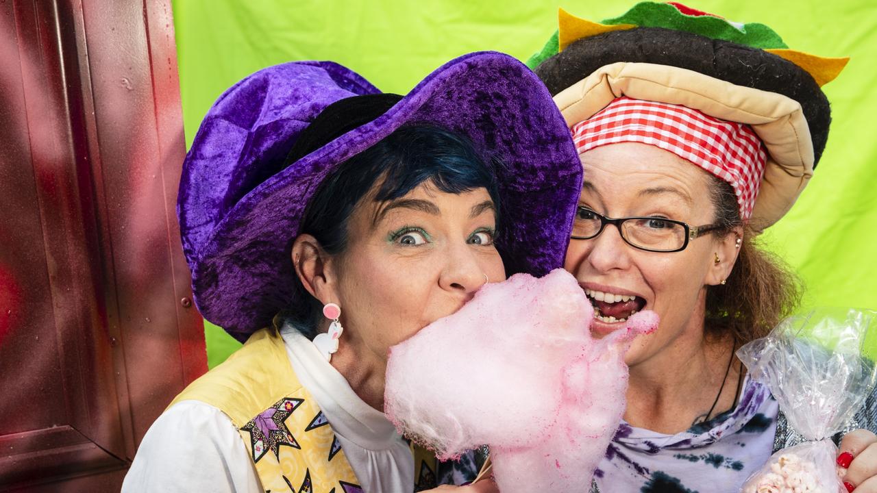 At Something About Bella – Bella's Birthday Fundraiser for Toowoomba Hospital Foundation are Tanya Grant (left) and Tamara Michelle'i of The Costume Parlour and Glam Nation Party People, Sunday, June 4, 2023. Picture: Kevin Farmer