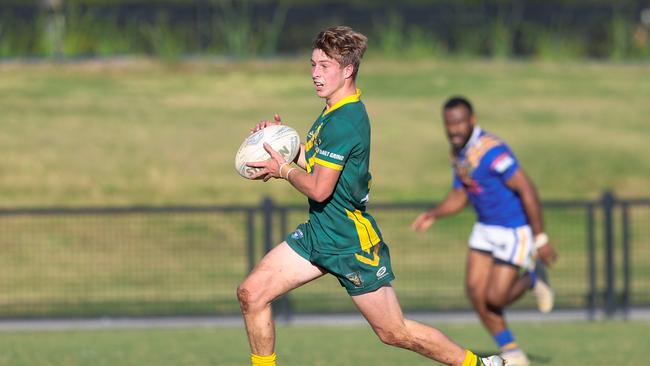 Chaz Bond crossed for a try in Cudgen’s big win. Picture: DC Sports Photography