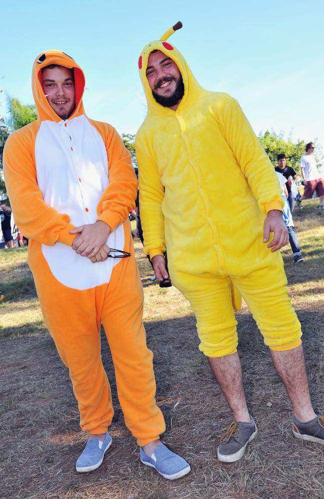 Music festival at Big Pineapple, 2015: From left Brenton Waite with Jack Kirkpatrick. Photo Greg Miller / Sunshine Coast Daily