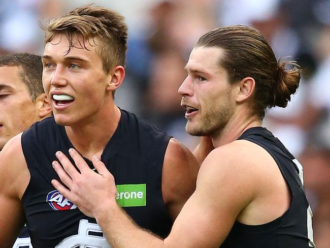 Patrick Cripps is still mates with Bryce Gibbs. Picture: Getty Images