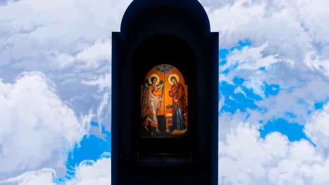 Royal Doors with the Annunciation, Albania or Northern Greece, 16th century, by Onoufrios of Neokastro, showing at MONA.