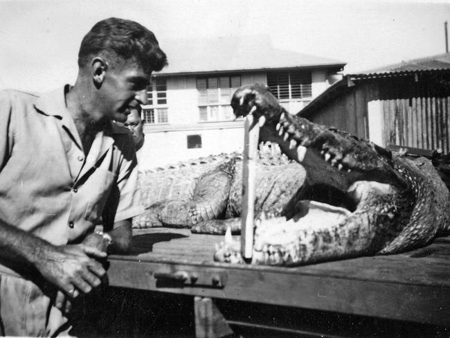Roy Marsh enjoyed his visits to Darwin. They gave him the chance to go crocodile shooting with the Haritos brothers. Picture: SUPPLIED by Peter and Shelia Forrest.