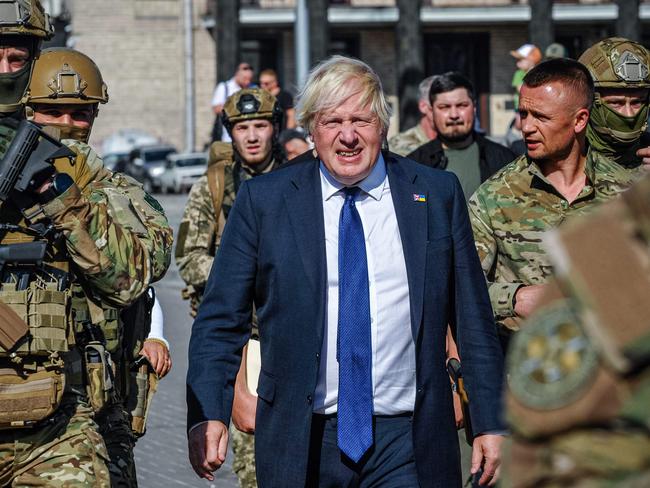 (Boris Johnson visits Kyiv's "Maidan" Independence Square. Picture: AFP