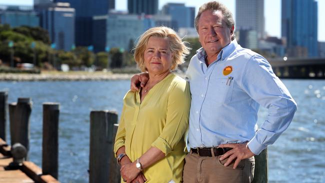 Andrew Forrest and his wife Nicola will tip $70 million into bushfire recovery efforts. Picture: Colin Murty