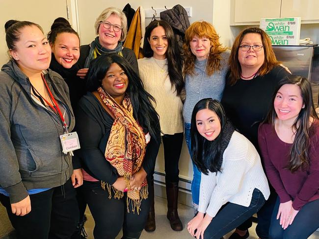 Meghan Markle visits the Downtown Eastside Women’s Centre. Picture: Facebook