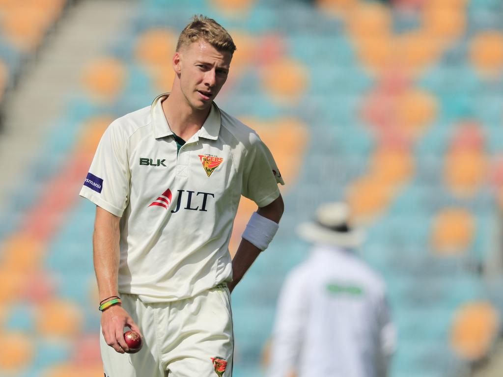 22. Riley Meredith (2014) - cricketer. Meredith made his list-A debut for the Cricket Australia XI against Pakistan in 2017. He burst onto the scene for the Tigers early in the 2017-18 season, having been part of Tasmania’s JLT Cup squad and making his first-class debut for the Tigers against Victoria at the MCG in November. Picture: ROB BLAKERS/AAP