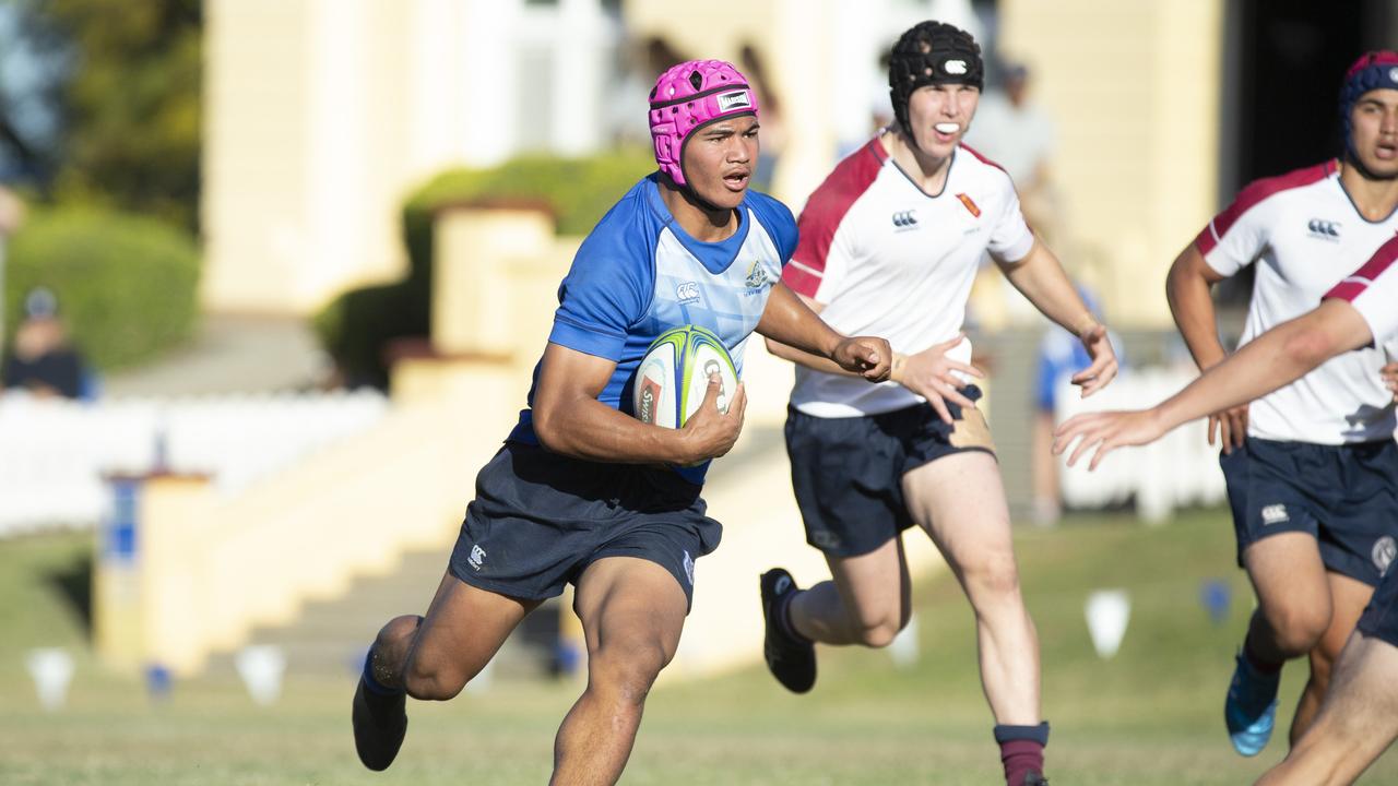 GPS First XV Rugby match between Nudgee College and Brisbane State High School. Nudgee #13 Robert Toia. Saturday, August 1, 2020 – Picture: Renae Droop