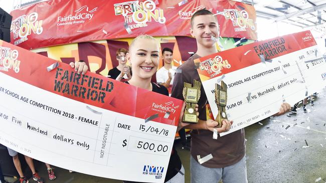 Hinchinbrook siblings Ivana Djakovic, 17, and Nikola Jozo Djakovic, 16, won the male and female categories of the school age warrior competition.