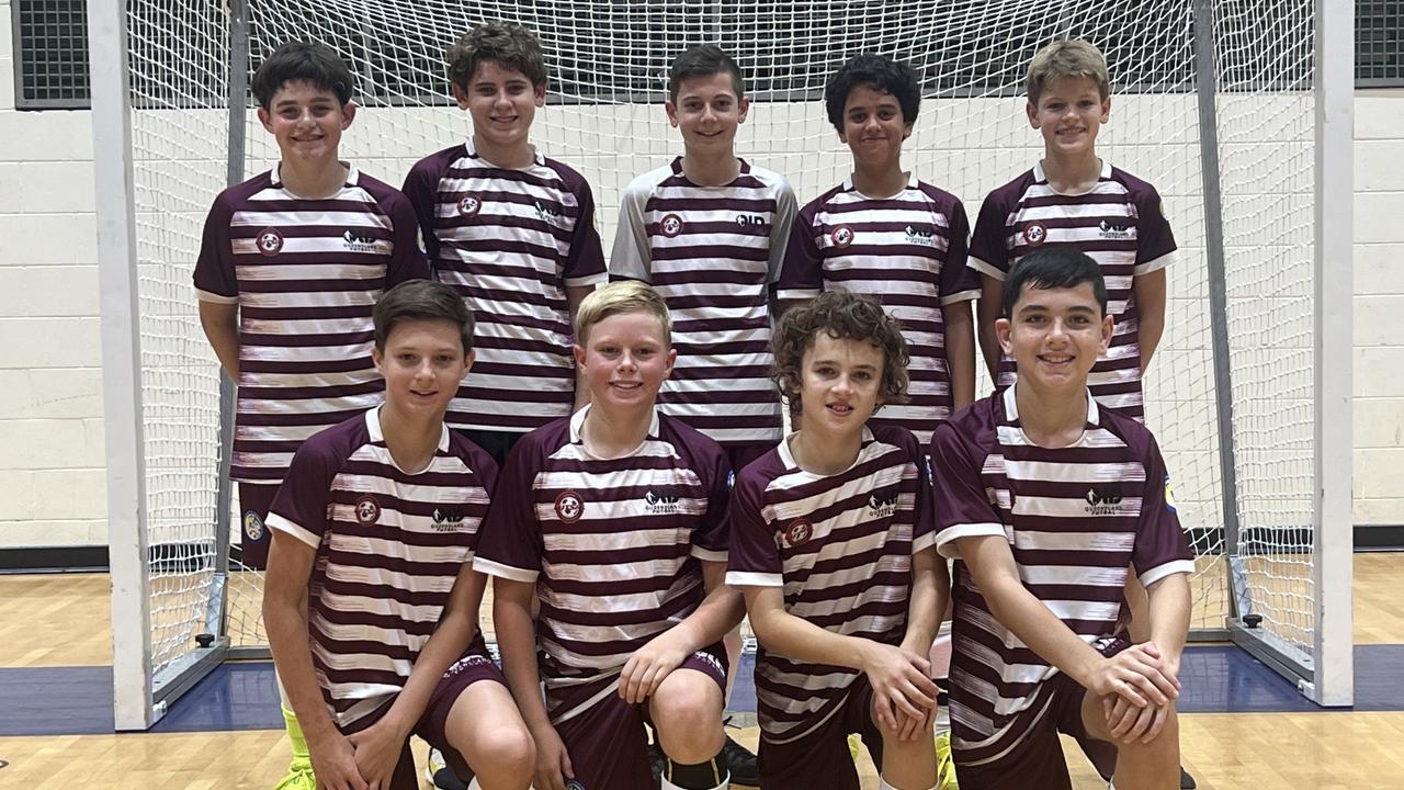 The under-12 South West Queensland boys team set to compete in the upcoming National Club Futsal Championships.