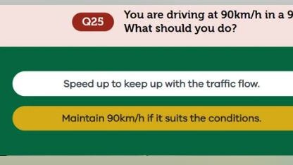 Driving test question you won’t pass