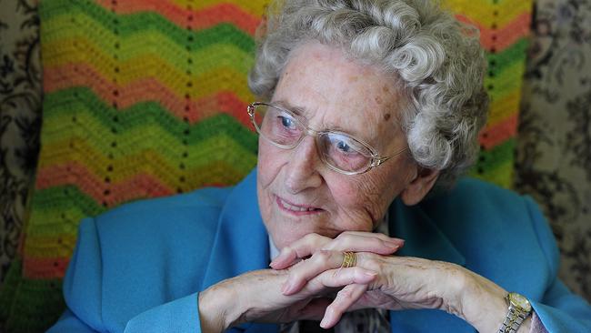 Lorna Thomas, 88, contracted polio at the Royal Adelaide Show in 1954. Picture: Mark Brake