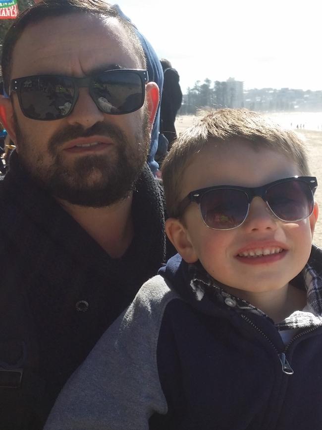 Tom Giordimaina, 50, with his son Lukas. Picture: Supplied