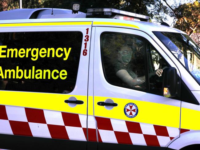 An ambulance leaves Newmarch House. Picture: Damian Shaw,