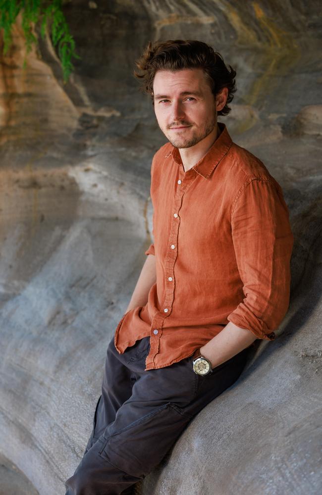 Australian actor Callan McAuliffe, in Sydney, this week. Picture: Justin Lloyd.