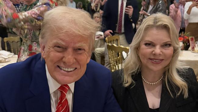 Donald Trump dines with Israel’s Sara Netanyahu. Picture: X