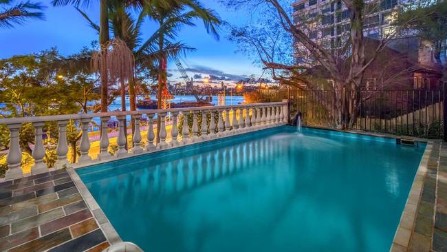 The pool at the home at 19 Hillside Cres, Hamilton. Picture: realestate.com.au.