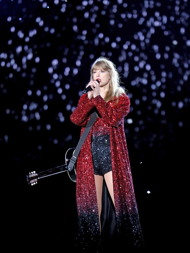 Clearly in her ‘Red’ era here. Picture: Scott Eisen/TAS23/Getty Images for TAS Rights Management