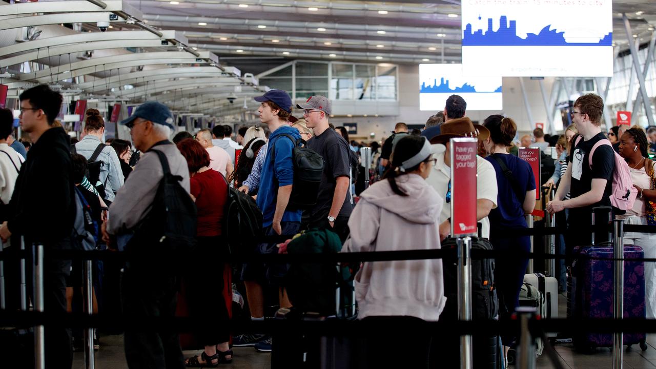 About 4 per cent of Australia’s domestic flights are cancelled each month. Picture: NCA NewsWire / Nikki Short