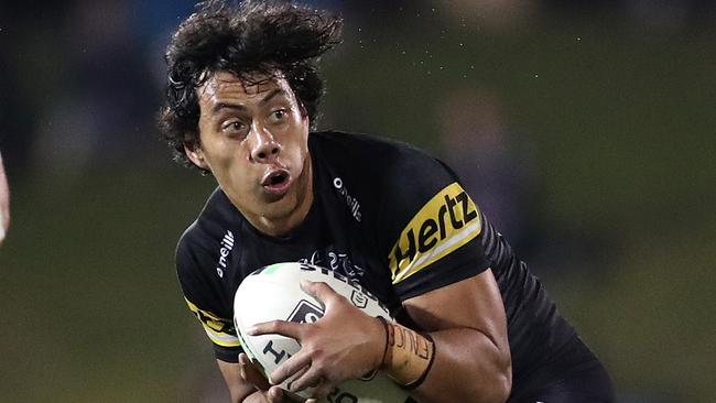 Penrith's Jarome Luai during NRL match between the Penrith Panthers and Wests Tigers at Penrith Stadium. Picture. Phil Hillyard