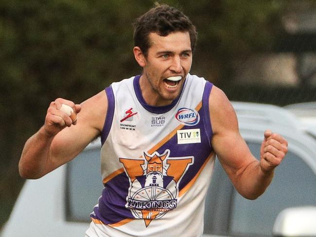 Mitch Van Den Berg in action for Altona in the WRFL. Picture: Local Legends Photography