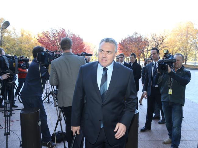 Cuts in the national interest ... said Treasurer Joe Hockey in Canberra this morning. Picture: Gary Ramage