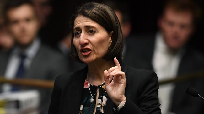 NSW Premier Gladys Berejiklian is being slammed by her ministers and backbenchers for her handling of the abortion bill. Picture: AAP Image/Joel Carrett