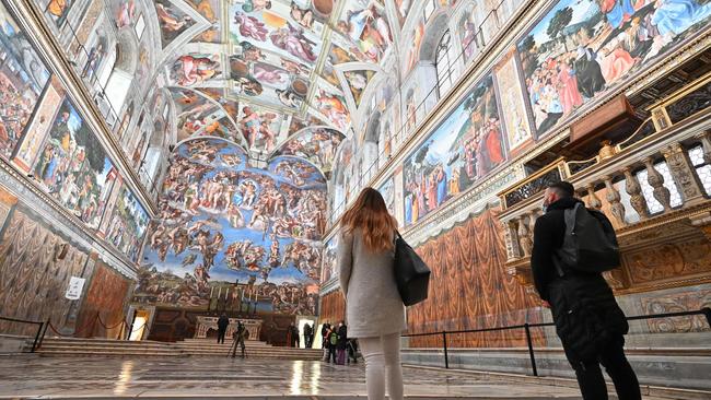 The Sistine Chapel at the Vatican is best seen outside peak tourist season. Picture: AFP