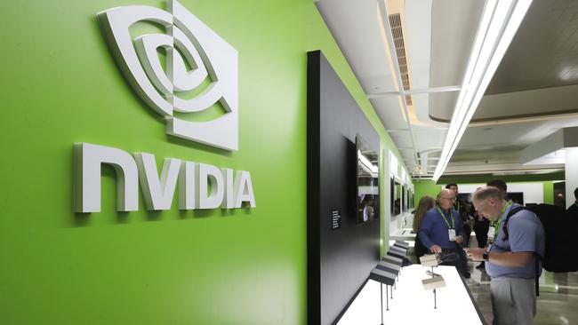 People take a look to Nvidia''s new products during the Computex 2025 exhibition in Taipei, Taiwan. Picture: AP Photo/Chiang Ying-ying, File